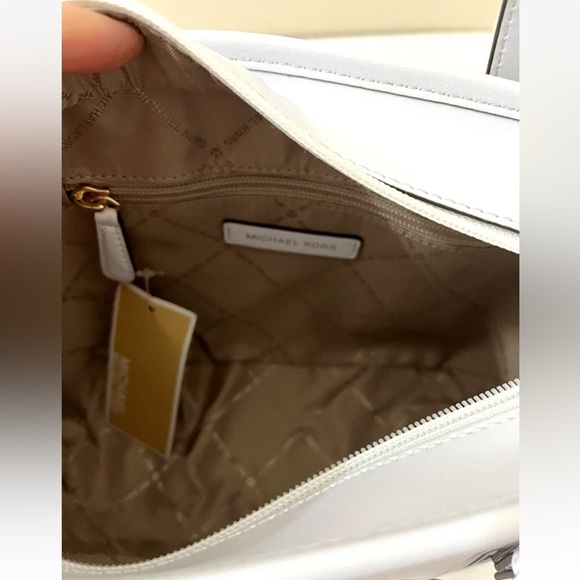 New Michael Kors Jet Set Travel X-Small Top Zip Tote Pride Optic White - Picture 6 of 6